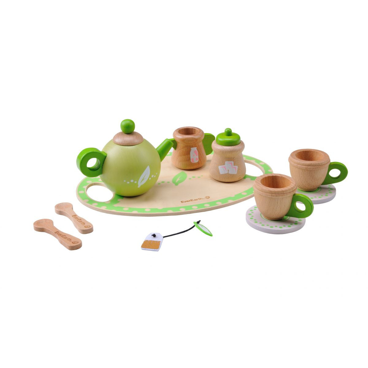 wooden tea set