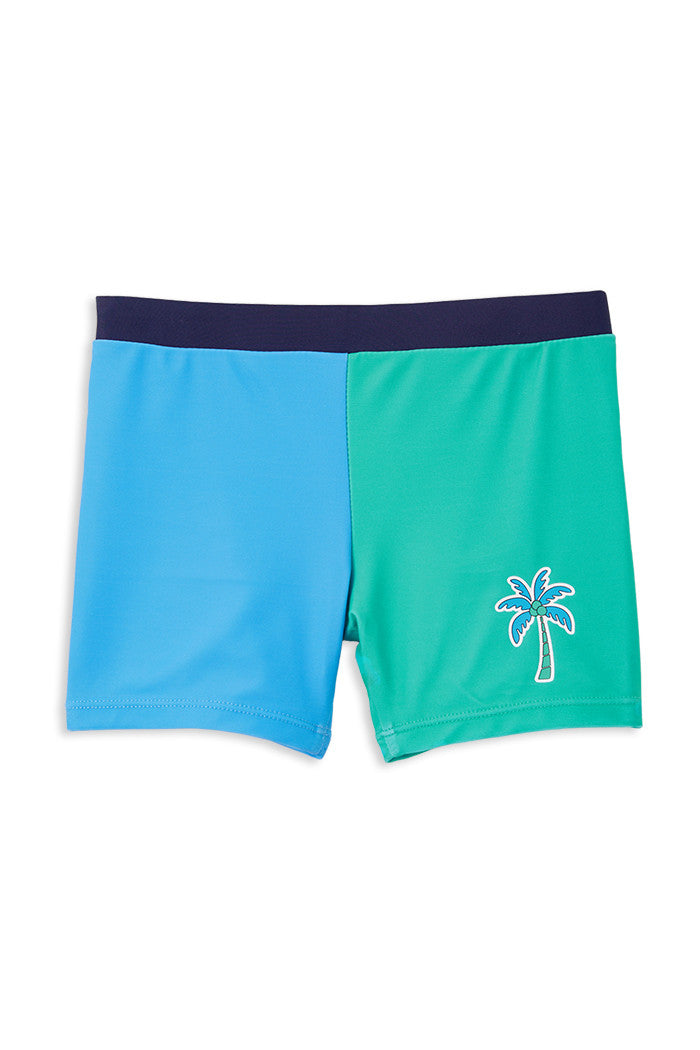 Milky - Boy's Green Panel Swim Short