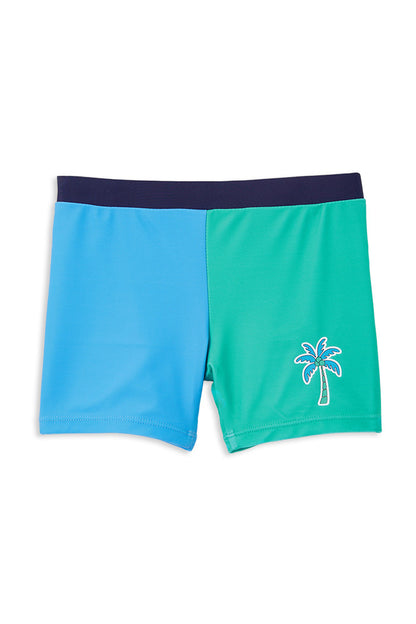 Milky - Boy's Green Panel Swim Short