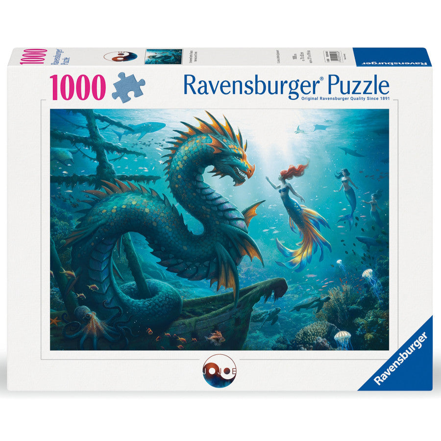 Ravensburger 1000pc - Dragon Mermaid and Turtles Puzzle