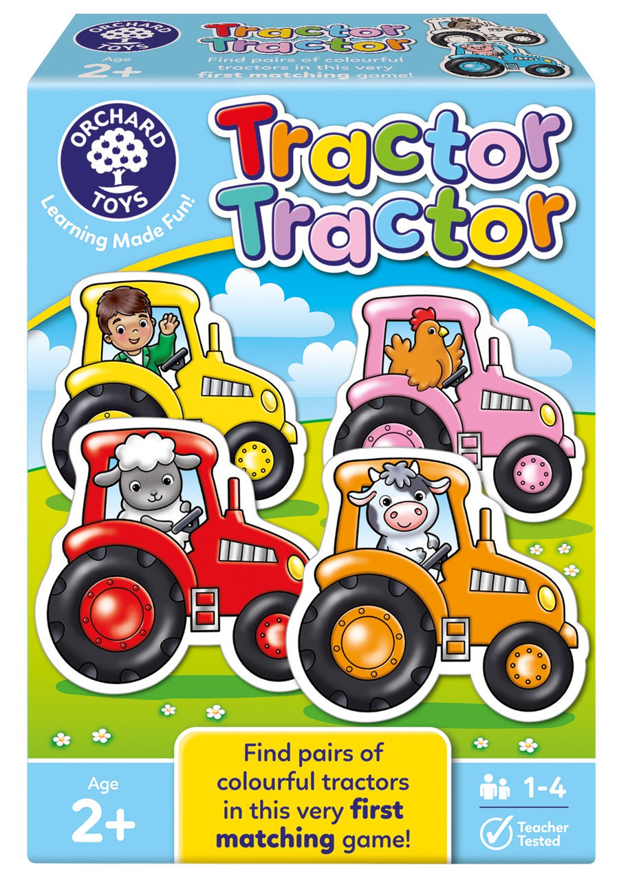 Orchard Toys Tractor Tractor first matching game with colourful tractor cards and farm animal characters