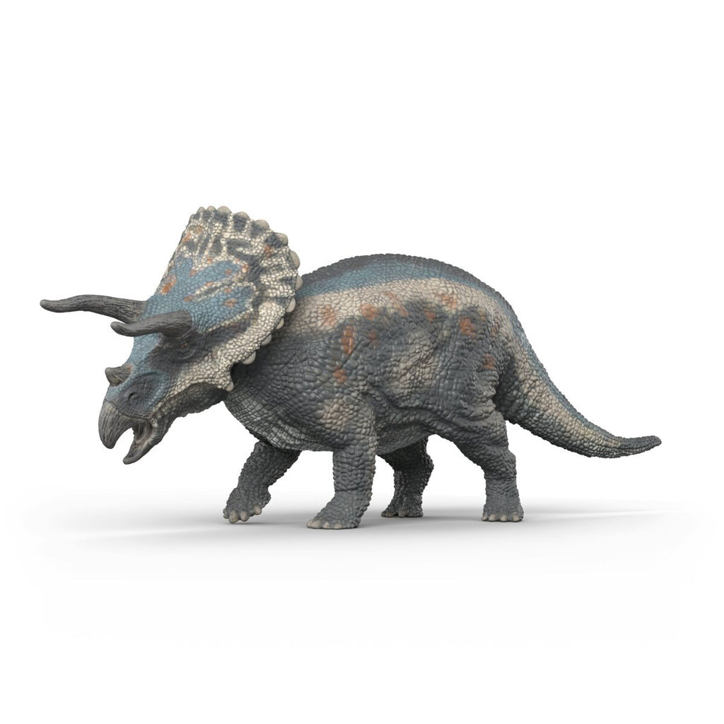 Schleich Triceratops 15050 realistic dinosaur figurine featuring detailed horns, textured skin and prehistoric design