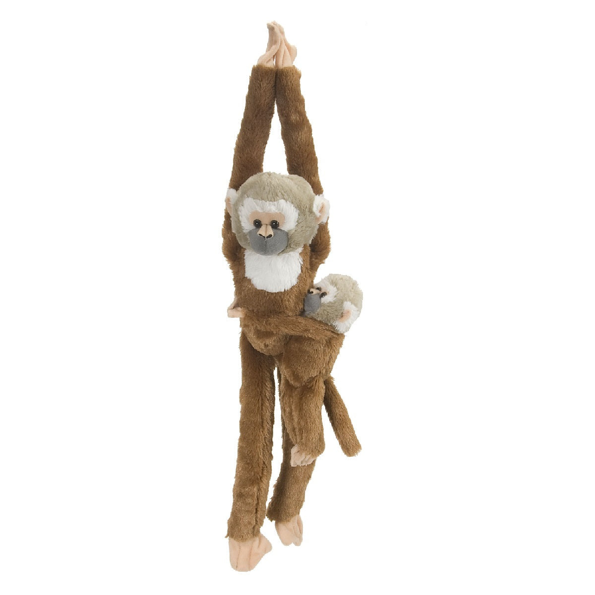 Wild Republic - Hanging Squirrel Monkey with Baby 20"
