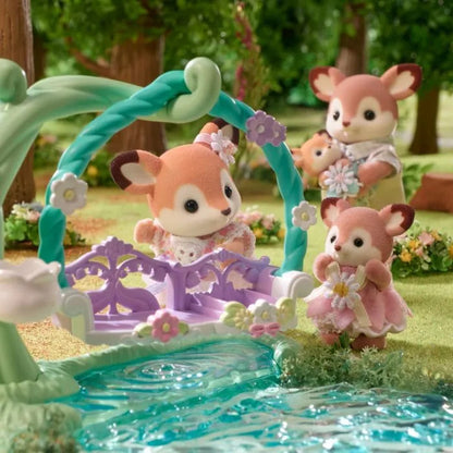 Sylvanian Families - Deer Babies - Floral Swing Set
