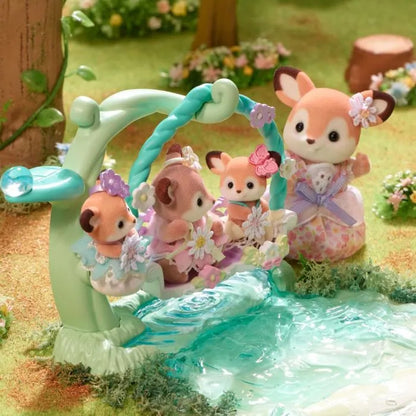 Sylvanian Families - Deer Babies - Floral Swing Set