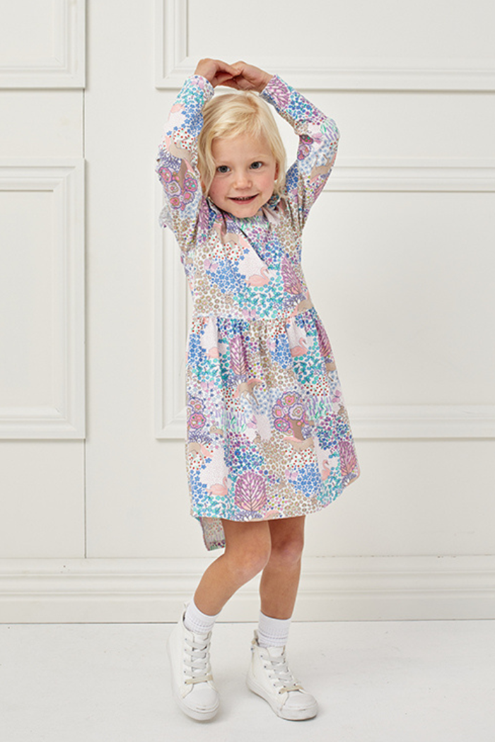 Milky - Patchwork Hi Lo Dress (sizes 2-7)