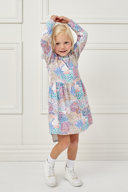 Milky - Patchwork Hi Lo Dress (sizes 2-7)