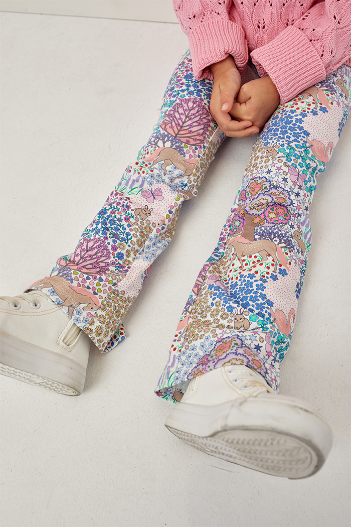 Milky - Patchwork Flared Legging (sizes 2-7)