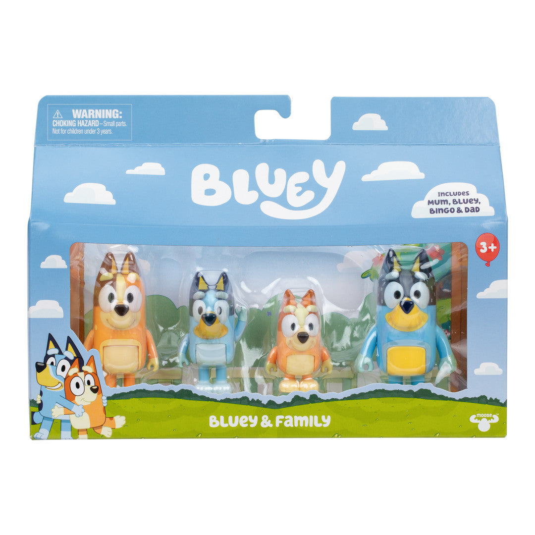 Bluey - Figure 4 pack S13 Bluey & Family