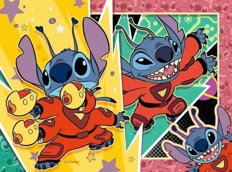 Ravensburger  -  Disney Stitch 4 in a Box - 12, 16, 20, 24pc Puzzles