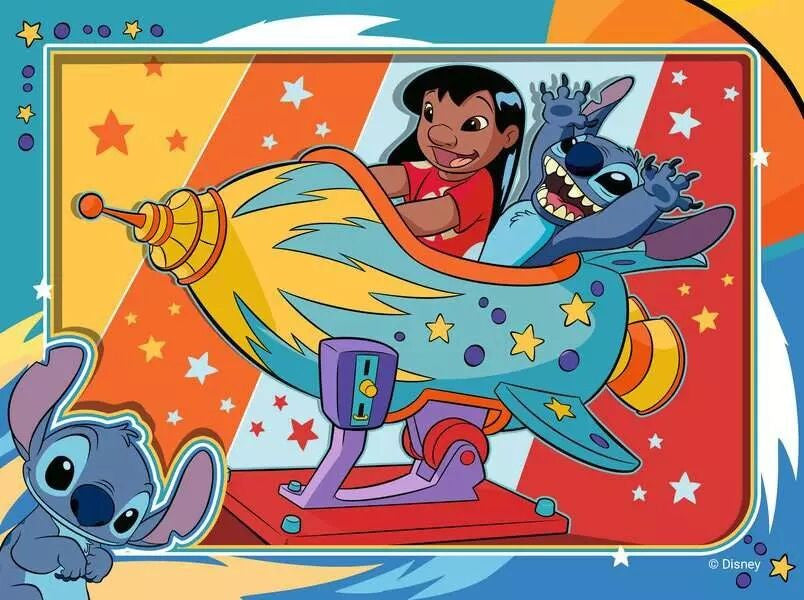 Ravensburger  -  Disney Stitch 4 in a Box - 12, 16, 20, 24pc Puzzles
