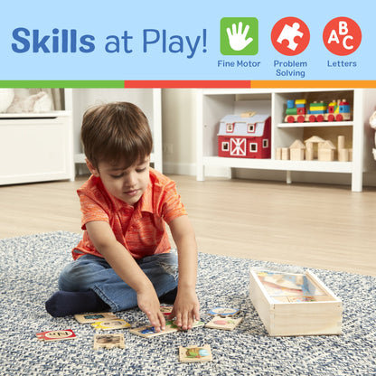 Melissa & Doug -  Alphabet Wooden Puzzle Cards