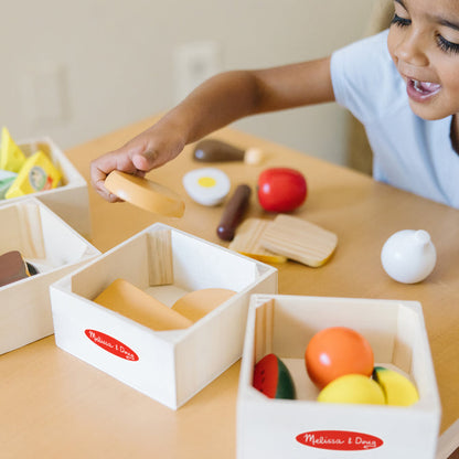 Melissa & Doug - Food Groups - Wooden Play Food 21 pieces