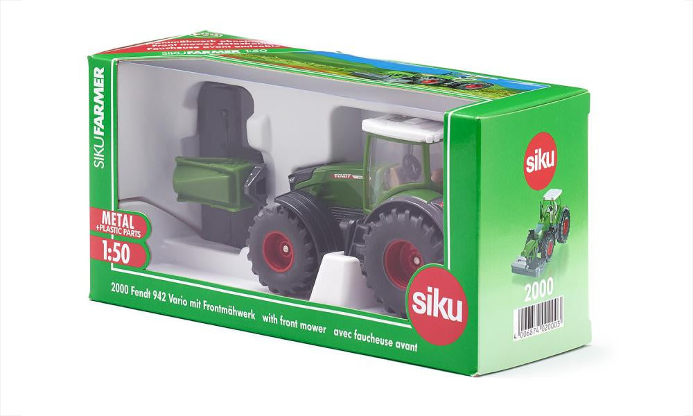 Siku -2000 - Fendt 942 Vario with Front Mower - 1:50 Scale