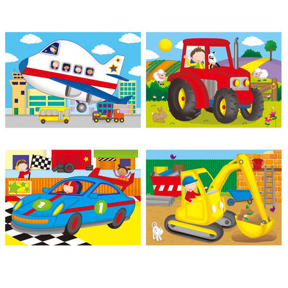 Galt - Four Puzzles In A Box - Vehicles