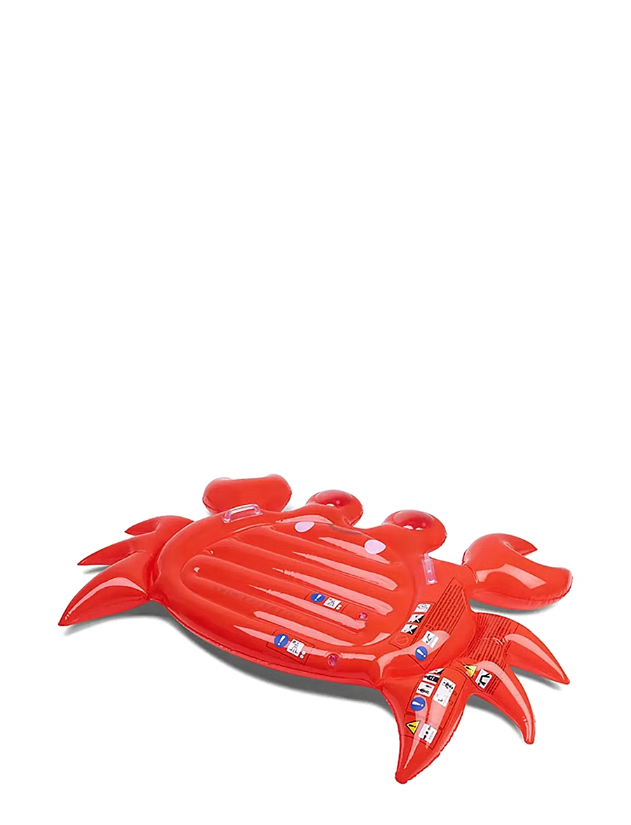 Swim Essentials Oh Crab inflatable pool float measuring 140cm with bright red crab design for summer swimming and pool fun