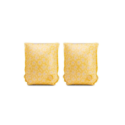 Swim Essentials Inflatable Arm Bands Flourish Yellow for babies aged 0-2 years with yellow floral print and dual air chambers