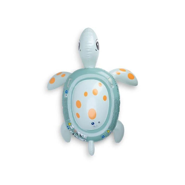 Swim Essentials Inflatable Turtle Ride On 140cm with sturdy grab handles for children's pool and beach adventures