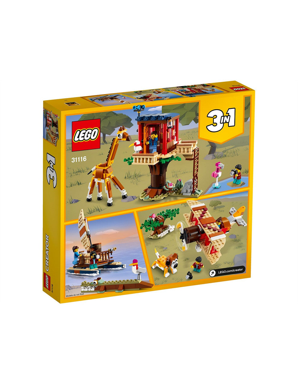 LEGO Creator 3in1 - Safari Wildlife Tree House 31116