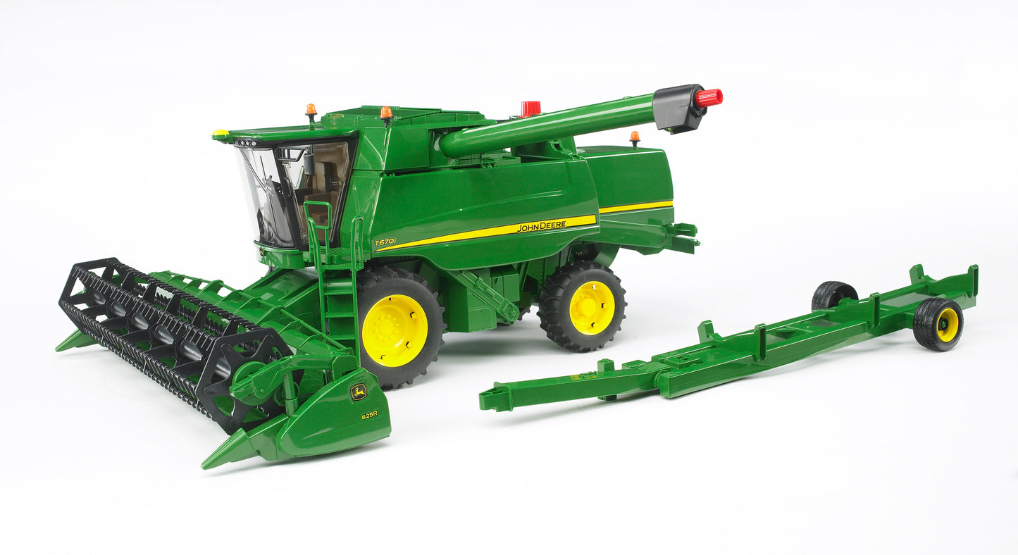 Bruder John Deere T670i Combine Harvester 24002132 1:16 scale farm toy with detachable harvesting header and working grain auger