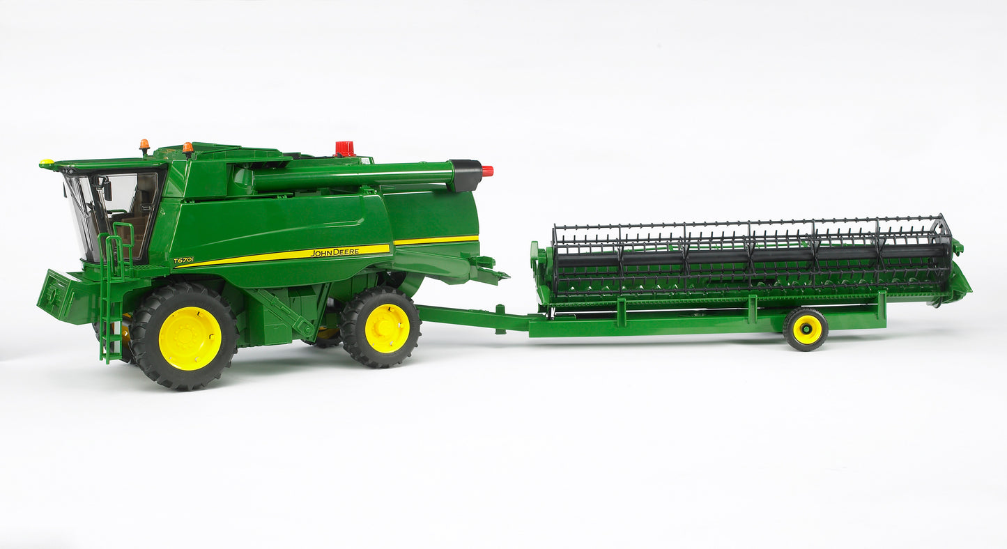 Bruder John Deere T670i Combine Harvester 24002132 1:16 scale farm toy with detachable harvesting header and working grain auger