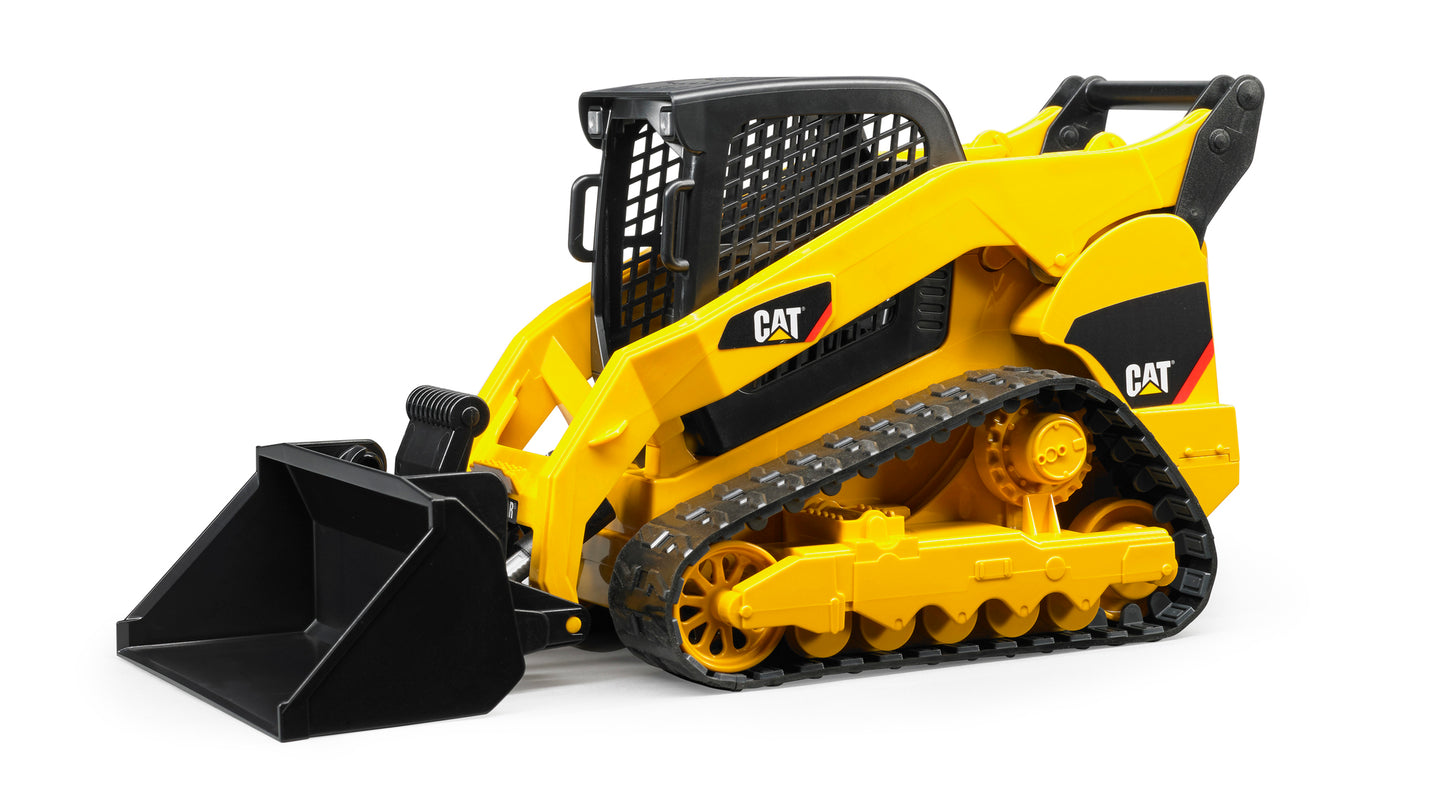 Bruder CAT Compact Track Loader 02136 1:16 construction vehicle with moving rubber tracks and working front loader bucket