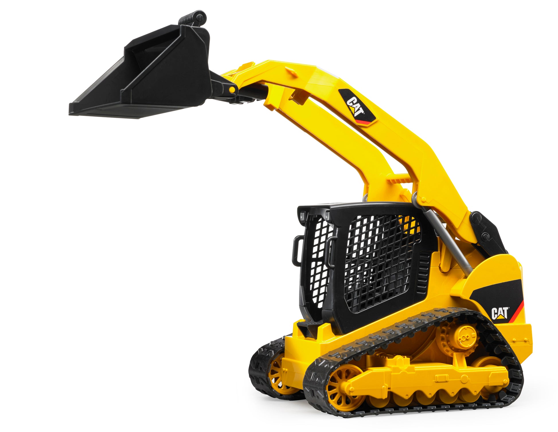 Bruder CAT Compact Track Loader 02136 1:16 construction vehicle with moving rubber tracks and working front loader bucket