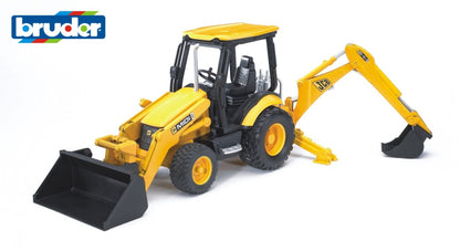 Bruder JCB MIDI CX Backhoe Loader 02427 1:16 scale construction vehicle with functional front loader and rear excavator