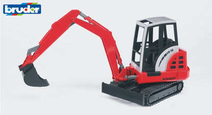 Bruder Schaeff HR16 Mini Excavator 02432 1:16 scale construction vehicle with rotating cab and working excavator arm