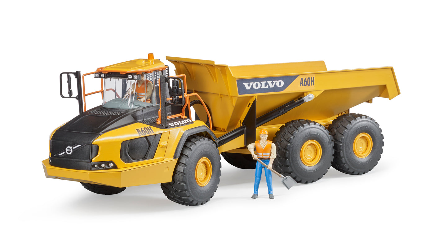 Bruder Volvo Articulated Hauler A60H 02455 1:16 scale construction dump truck with articulated steering and tipping tray