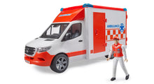 Bruder Mercedes-Benz Sprinter Fire Engine 02673 with extendable ladder, working water pump, rescue basket and light and sound module