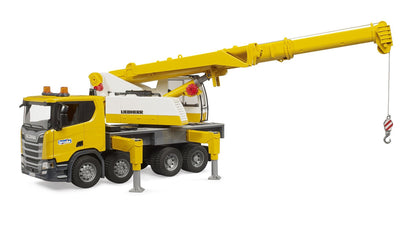 Bruder Scania Super 560R Liebherr Crane Truck 03571 with telescopic crane and Light & Sound Module