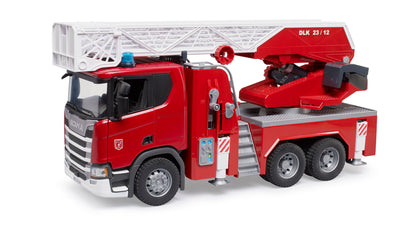 Bruder Scania Super 560R Fire Engine 24003591 with rotating ladder, working water pump and light and sound module