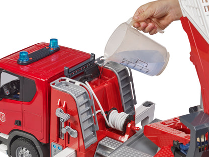 Bruder Scania Super 560R Fire Engine 24003591 with rotating ladder, working water pump and light and sound module