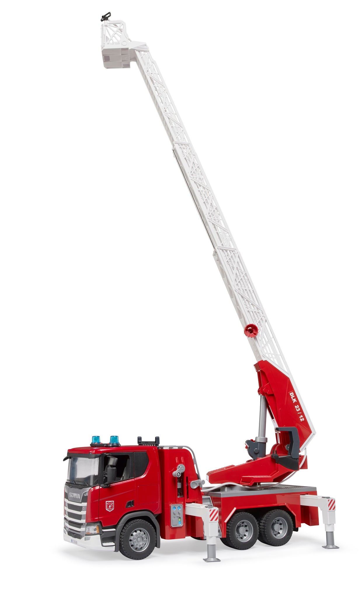 Bruder Scania Super 560R Fire Engine 24003591 with rotating ladder, working water pump and light and sound module