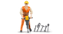 Bruder Construction Worker with Accessories 60020 | 1:16 Scale bworld Figure Set |