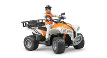 Bruder Quad Bike with Driver 63000 1:16 scale off-road ATV toy with Bworld rider, suspension and steerable front axle
