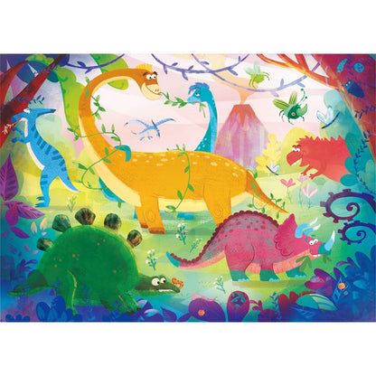 Clementoni Puzzles - 2x20pc Funny Dinos