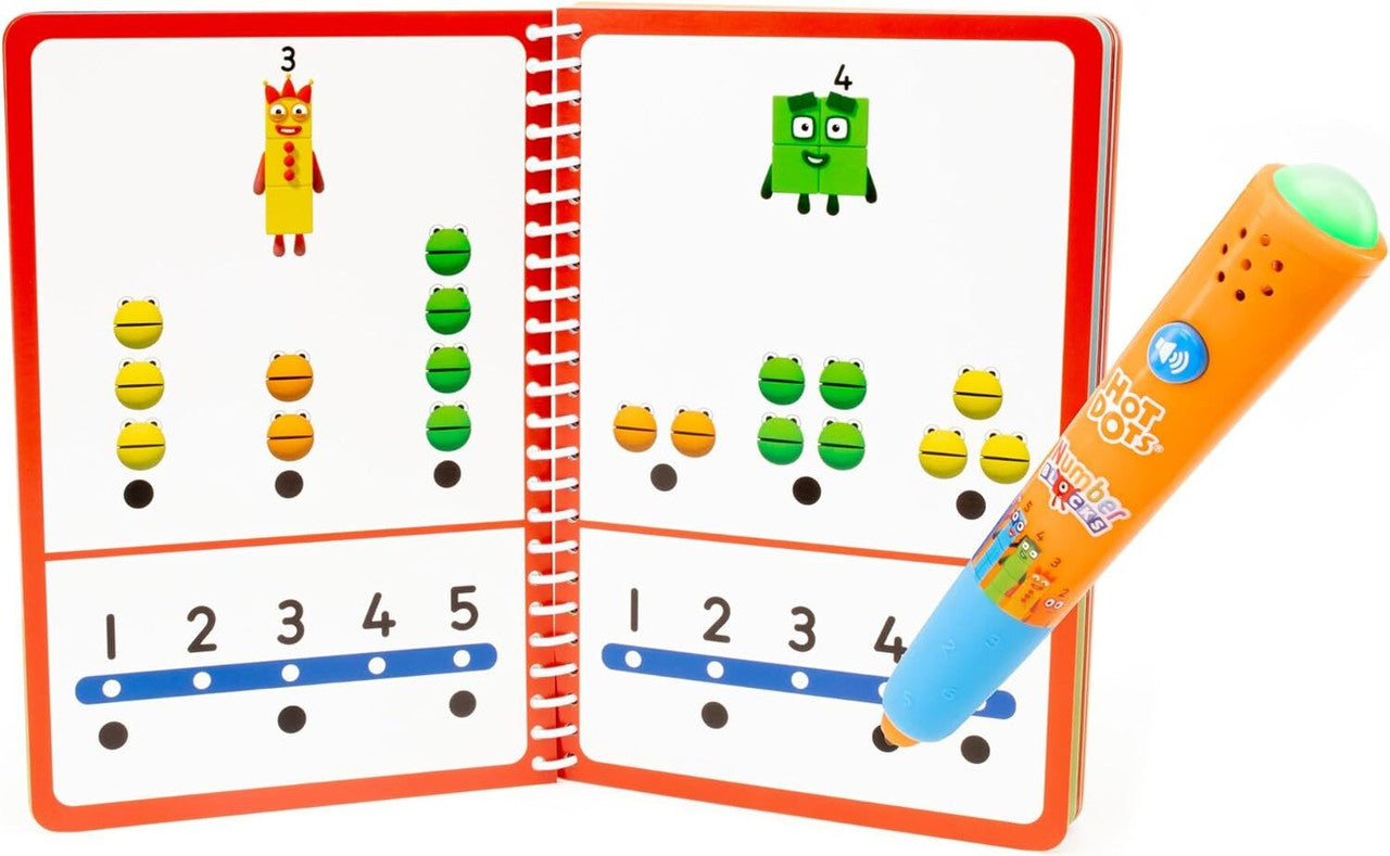 Hand2Mind - Educational Insights - Hot Dots Numberblocks 1-10 Activity Book & Interactive Pen