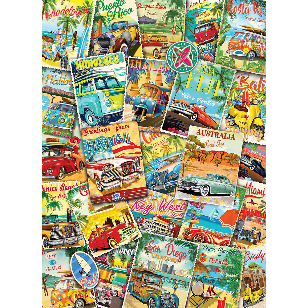 Eurographics 1000pc - Vintage Travel Collage Puzzle