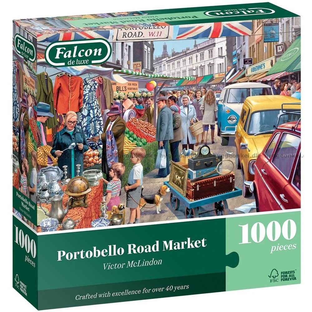 Falcon Deluxe 1000pc - Portobello Road Market Puzzle