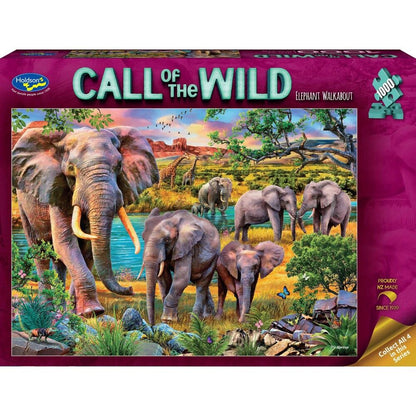 Holdson 1000pc - Call of the Wild - Elephants Walkabout Puzzle