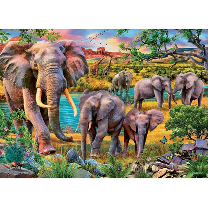 Holdson 1000pc - Call of the Wild - Elephants Walkabout Puzzle