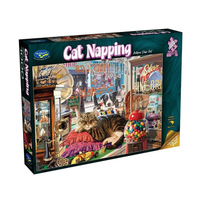 Holdson 1000pc - Cat Napping Antique Shop Cat Puzzle