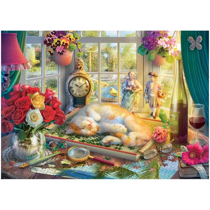 Holdson 1000pc - Cat Napping - Cat in the Puzzle Puzzle