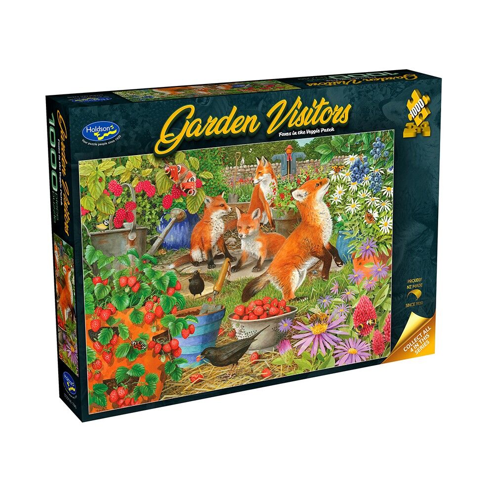 Holdson 1000pc - Garden Visitors Foxes in the Veggie Patch  Puzzle