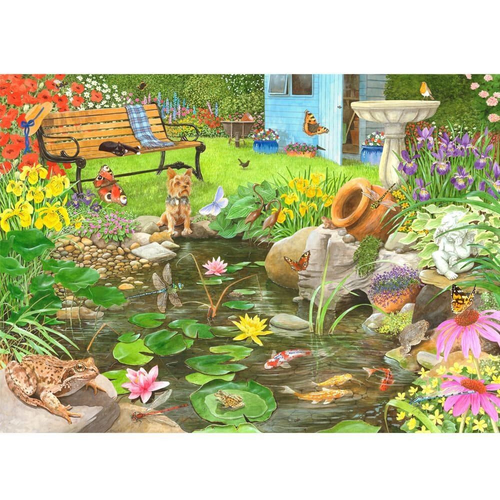 Holdson 1000pc - Garden Visitors Frogs in the Pond  Puzzle