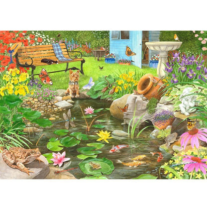 Holdson 1000pc - Garden Visitors Frogs in the Pond  Puzzle