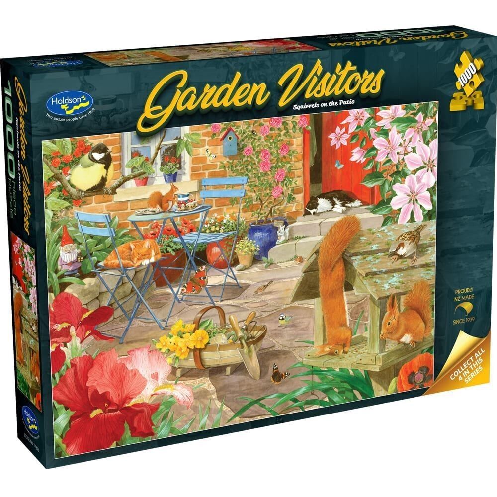 Holdson 1000pc - Garden Visitors Squirrels on the Patio Puzzle