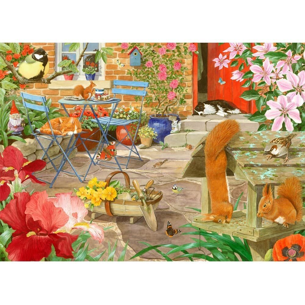 Holdson 1000pc - Garden Visitors Squirrels on the Patio Puzzle
